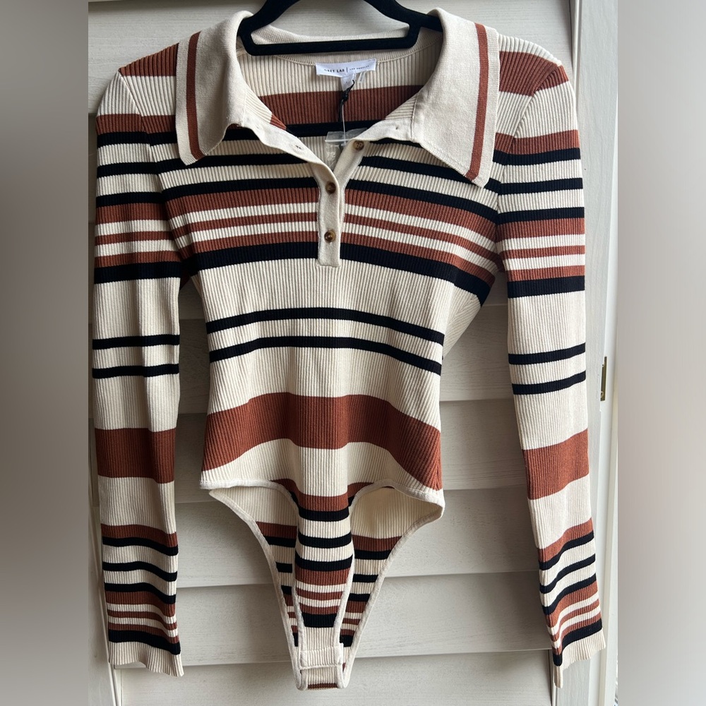 NWOT GREY LAB Windsor Striped Bodysuit